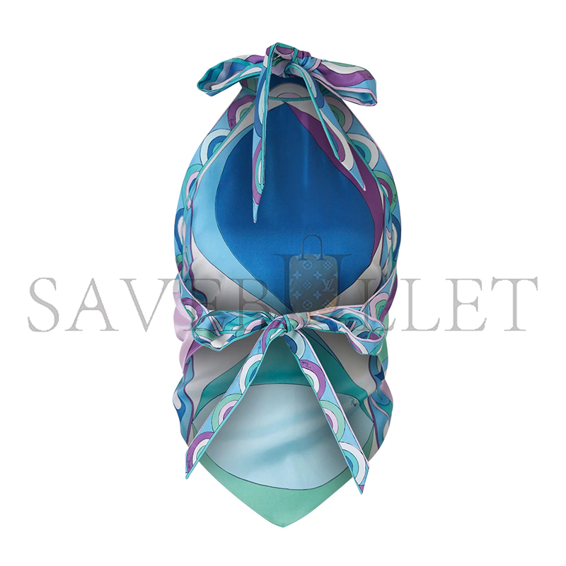 PUCCI PESCI-PRINT SILK-TWILL HALTERNECK TOP 4HRM034H781029